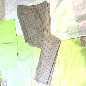 ASOS design super skinny smart pants in stone pinstripe. Lightweight.